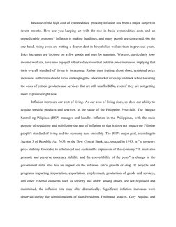 Because of the high cost of commodities, growing inflation has been a major subject in
recent months. How are you keeping up