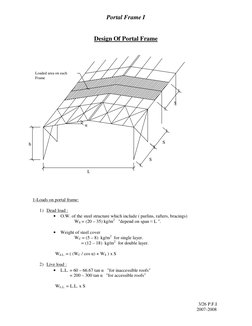Portal Frame Design and Load Calculations | PDF | Civil Engineering ...