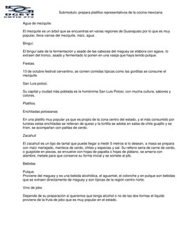 Submodulo: prepara platillos representativos de la cocina mexicana 
 
 
 
Agua de mezquite. 
 
El mezquite es un árbol que se