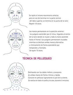 Se repite el mismo movimiento anterior, 
pero en vez de terminar en la parte central
 del labio superior, se termina en la pu