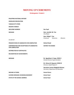 Graduation Program Flow 2025 | PDF | Social Institutions | Government
