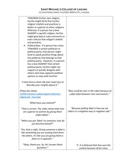 Lesson Plan: Bias and Prejudice in Grade 9 | PDF | Bias | Prejudices