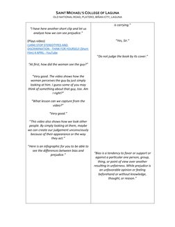 Lesson Plan: Bias and Prejudice in Grade 9 | PDF | Bias | Prejudices
