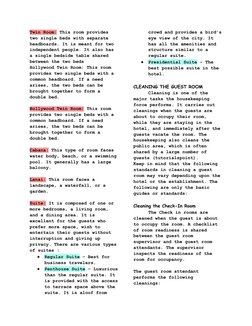 Housekeeping Notes.pdf Housekeeping Operations Overview | PDF | Housekeeping | Home