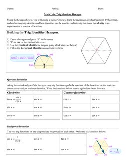 Trig Identities Using Hexagon Method | PDF | Trigonometric Functions ...