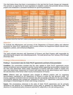 2
To evaluate the effectiveness and accuracy of the Department of Finance’s billing and collection
processes for Solar PILOT