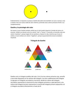 Evidentemente, la respuesta es púrpura. Goethe descubrió esto (también con azul a naranja y rojo 
a verde) e hizo una nueva r