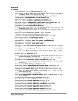 Apellidos 
de Colombia 
 
Fidel Botero Arango YL
Echavarría Echavarría, A