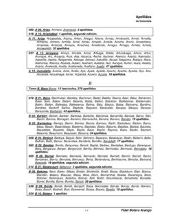 Apellidos 
de Colombia 
 
 
L[                                         Fidel Botero Arango 
090. A 09. Arias, Arimare, Arism