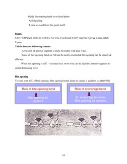 Guide the erupting teeth to occlusal plane                    
                      Arch leveling