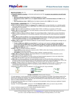 Airplane IFR Quick-Review | Page 6 of 32 | Visit PilotsCafe.com  (https://www.pilotscafe.com)for updates and other flight tra