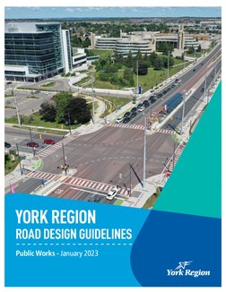 York Region Road Design Guidelines 2023 | PDF | Lane | Road