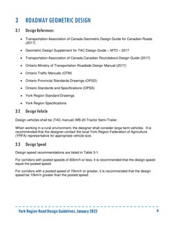 York Region Road Design Guidelines 2023 | PDF | Lane | Road