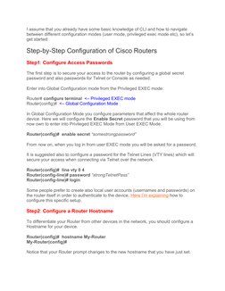 Basic Cisco Router Configuration Guide | PDF | Command Line Interface ...