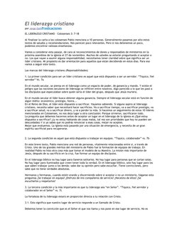 El liderazgo cristiano 
por Jorge Galli
 
 Predicaciones
 
 
EL LIDERAZGO CRISTIANO – Colosenses 3: 7-18
Al finalizar la cart