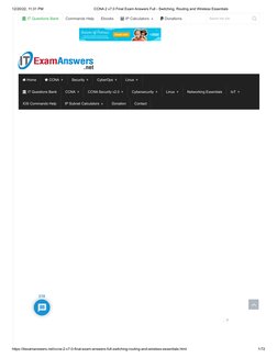 CCNA 2 v7.0 Final Exam Answers | PDF | Computer Network | Network Switch