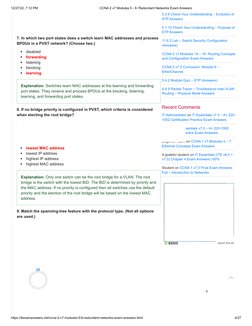 CCNA 2 Redundant Networks Exam Answers | PDF | Network Switch ...
