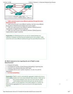 CCNA 2 Redundant Networks Exam Answers | PDF | Network Switch ...