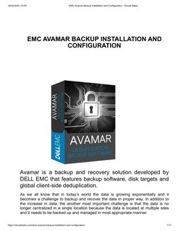 EMC Avamar Backup Setup Guide | PDF | Backup | Domain Name System