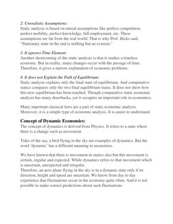 Static vs Dynamic Economics Explained | PDF | Economics | Economic ...