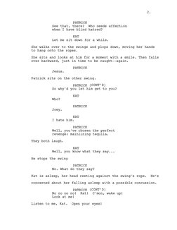 Kat and Patrick's Swing Scene Script | PDF