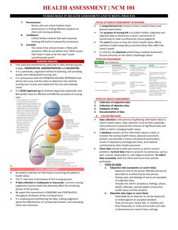 HEALTH ASSESSMENT | NCM 101 
NURSES ROLE IN HEALTH ASSESSMENT AND NURSING PROCESS 
 
7. 
Perseverance 
- 
Nurses who are crit