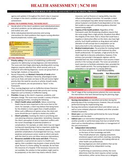 HEALTH ASSESSMENT | NCM 101 
NURSES ROLE IN HEALTH ASSESSMENT AND NURSING PROCESS 
 
agency and updates it throughout the cli