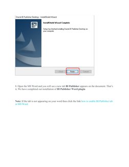 Install BI Publisher Plugin for Word | PDF