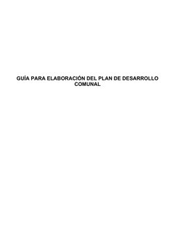 Guía para el Plan de Desarrollo Comunal | PDF | Finanzas y dinero | Arte