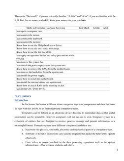 2 
 
Then write “Not much”, if you are not really familiar, “A little” and “A lot”, if you are familiar with the 
skill. Feel