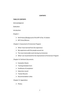 Bfp Work BFP Work Immersion Portfolio 2022-2023 | PDF | Emergency Management ...