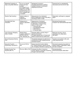 Pediatric Occupational Therapy Assessments | PDF | Balance (Ability ...