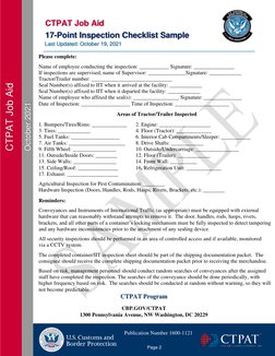 CTPAT 17-Point Inspection Checklist | PDF | Tractor | Door