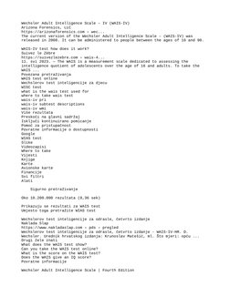 Wechsler Adult Intelligence Scale – IV (WAIS-IV)
Arizona Forensics, LLC
https://arizonaforensics.com › wec...
The current ver