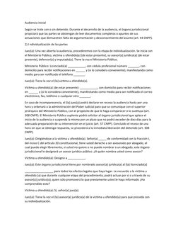 Etapas de la Audiencia Inicial Penal | PDF | Juez | Jurisdicción