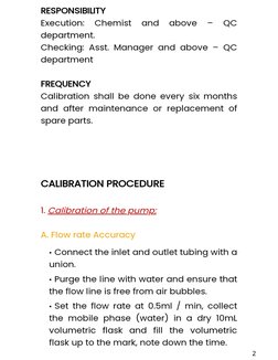 Shimadzu HPLC Calibration SOP | PDF