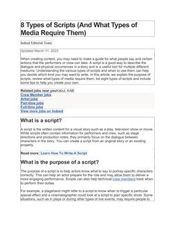 8 Types of Scripts Explained | PDF | Screenplay | Documentary Film