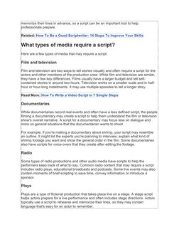 8 Types of Scripts Explained | PDF | Screenplay | Documentary Film