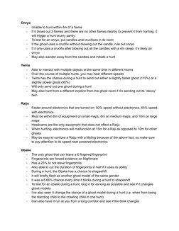 Onryo
-
Unable to hunt within 4m of a flame
-
If it blows out 3 flames and there are no other flames nearby to prevent it fro