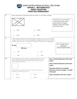 Grade 7 Maths Practice Worksheet | PDF | Area | Mathematics