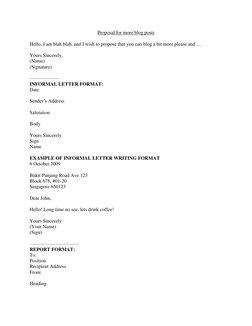 English Letter Writing Formats Guide | PDF