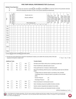 Annual Fire Pump Performance Test | PDF | Pump | Pressure