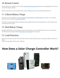 10. Remote Control
The advanced solar controller can also achieve remote monitoring and control functions, through Bluetooth