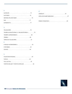 S
SATÉLITE . . . . . . . . . . . . . . . . . . . . . . . . . . . . . . . . . . . .75
SATURNO . . . . . . . . . . . . . .