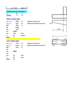 Cantilever Retaining Wall Design Excel | PDF | Mechanics | Soil Science