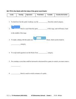 Scratch Programming Worksheet for Grade 3 | PDF | Scratch (Programming ...