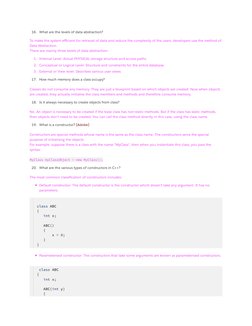 OOPs Interview Cheat Sheet | PDF | Programming | Constructor (Object ...