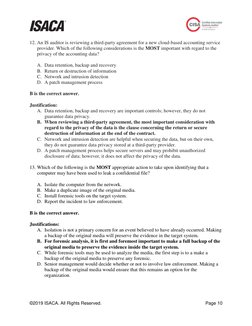 CISA Exam Sample Questions & Answers | PDF | Business | Finance