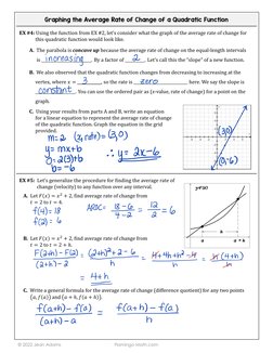 © 2020 Jean Adams
Flamingo Math.com 
© 2022 Jean Adams
Flamingo Math.com 
Graphing the Average Rate of Change of a Quadratic