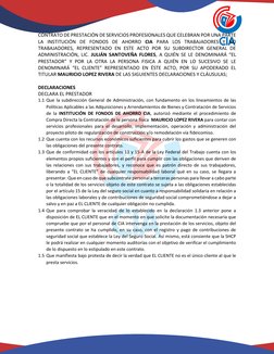CONTRATO DE PRESTACIÓN DE SERVICIOS PROFESIONALES QUE CELEBRAN POR UNA PARTE 
LA INSTITUCIÓN DE FONDOS DE AHORRO CIA PA